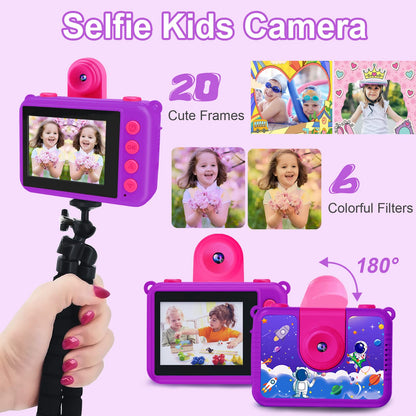 Waterproof Camera - Underwater Camera Birthday Gifts for Girls Boys Children Digital Action Camera with 32GB SD Card, Pool Toys for Kids Age 4 5 6 7 8 10