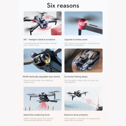 LS-S1S 6K Camera Remote Control Drone with Obstacle Avoidance Optical Flow Positioning Gesture Photography with Storage Bag